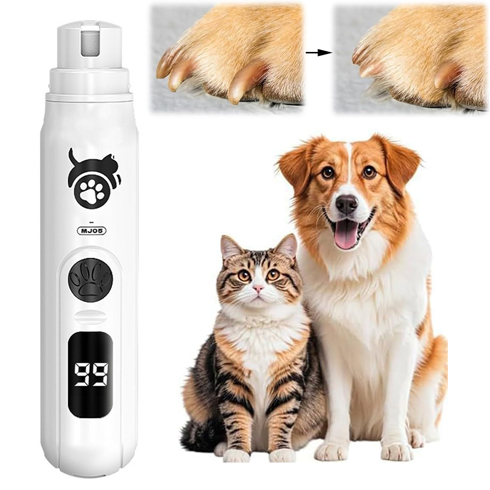 Pet Nail Grinder - Penggiling Kuku Anjing 3-Kecepatan Getaran Tenang