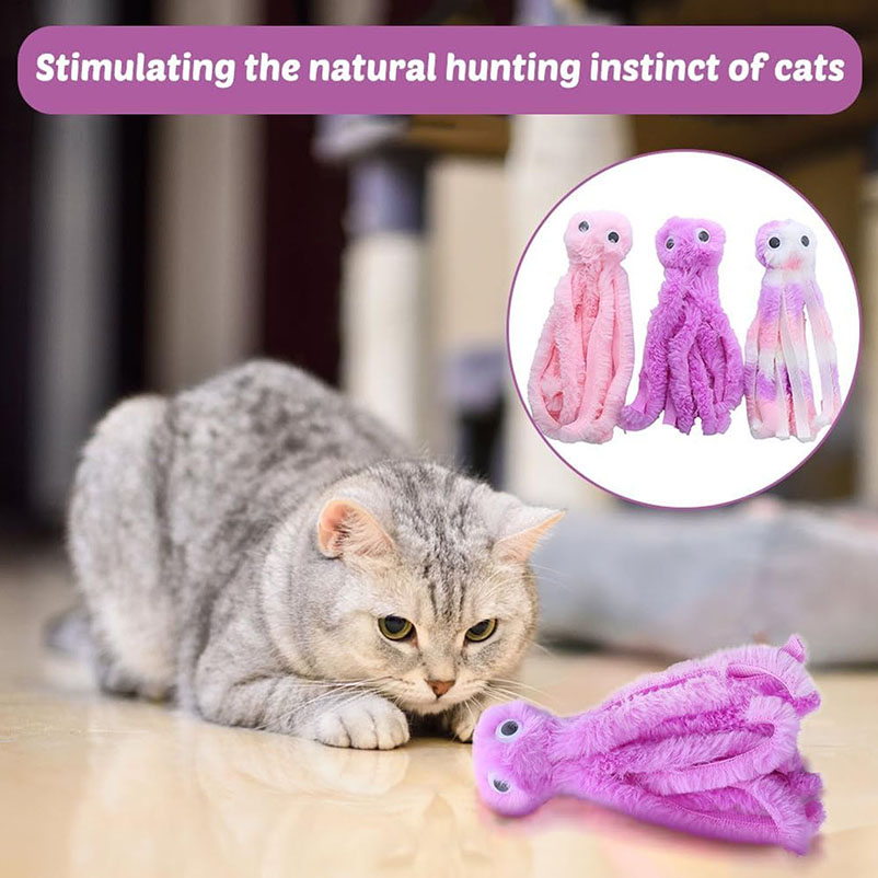Pet Supplies Young - Mainan kucing gurita lucu untuk anak