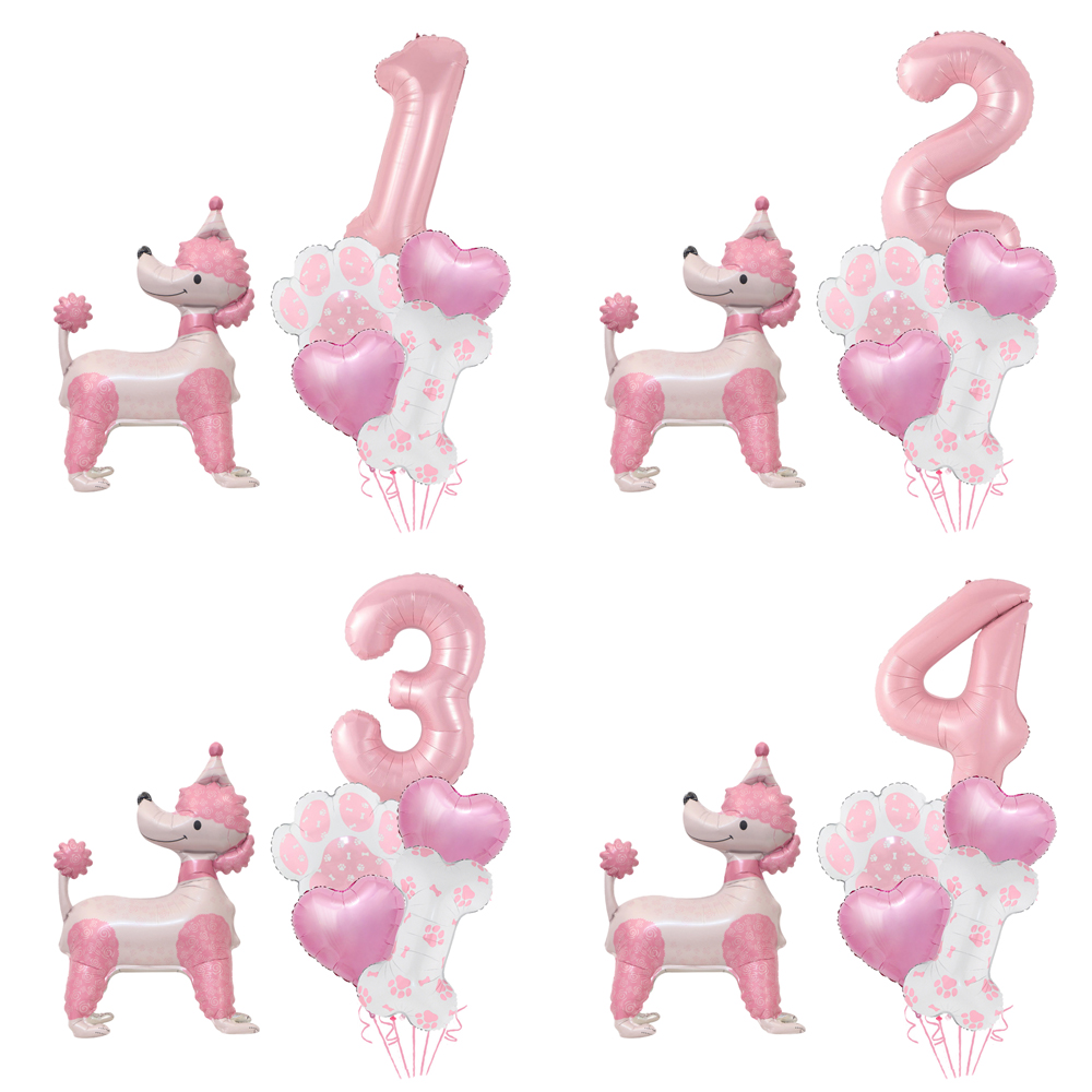 Pet Supplies Outlet - Set Anjing Poodle Merah Muda &