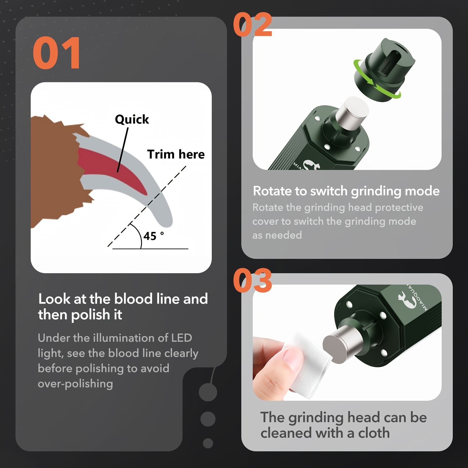 Pengasah Kuku Anjing 2-Kecepat - Pet Nail Grinder ulasan dan harga