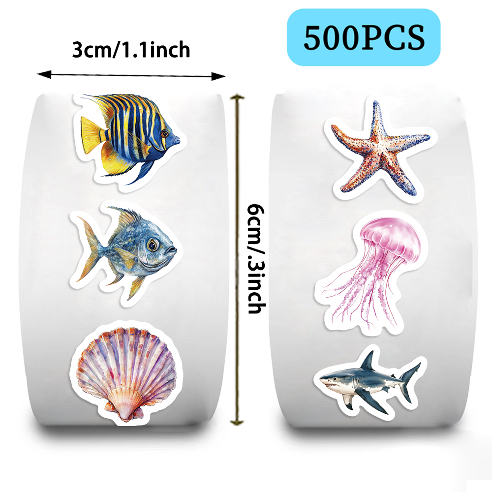500 Buah Stiker Hewan Laut Gul - Pet Supplies Rewards ulasan dan harga